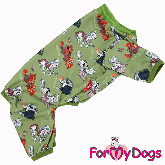 FMD Chinese Crested green jammies, unisex 16 (EXPRESS SHIPPING)